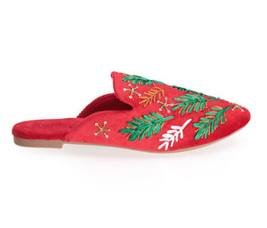 
                  
                    Load image into Gallery viewer, Festive Crimson Mules
                  
                