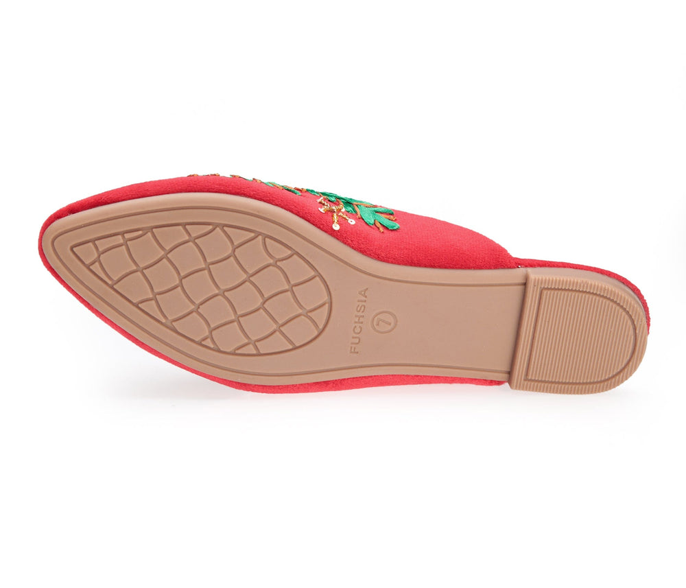 
                  
                    Load image into Gallery viewer, Festive Crimson Mules
                  
                