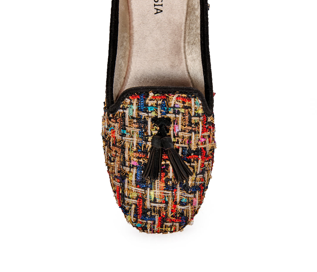 Noir Tweed Loafer